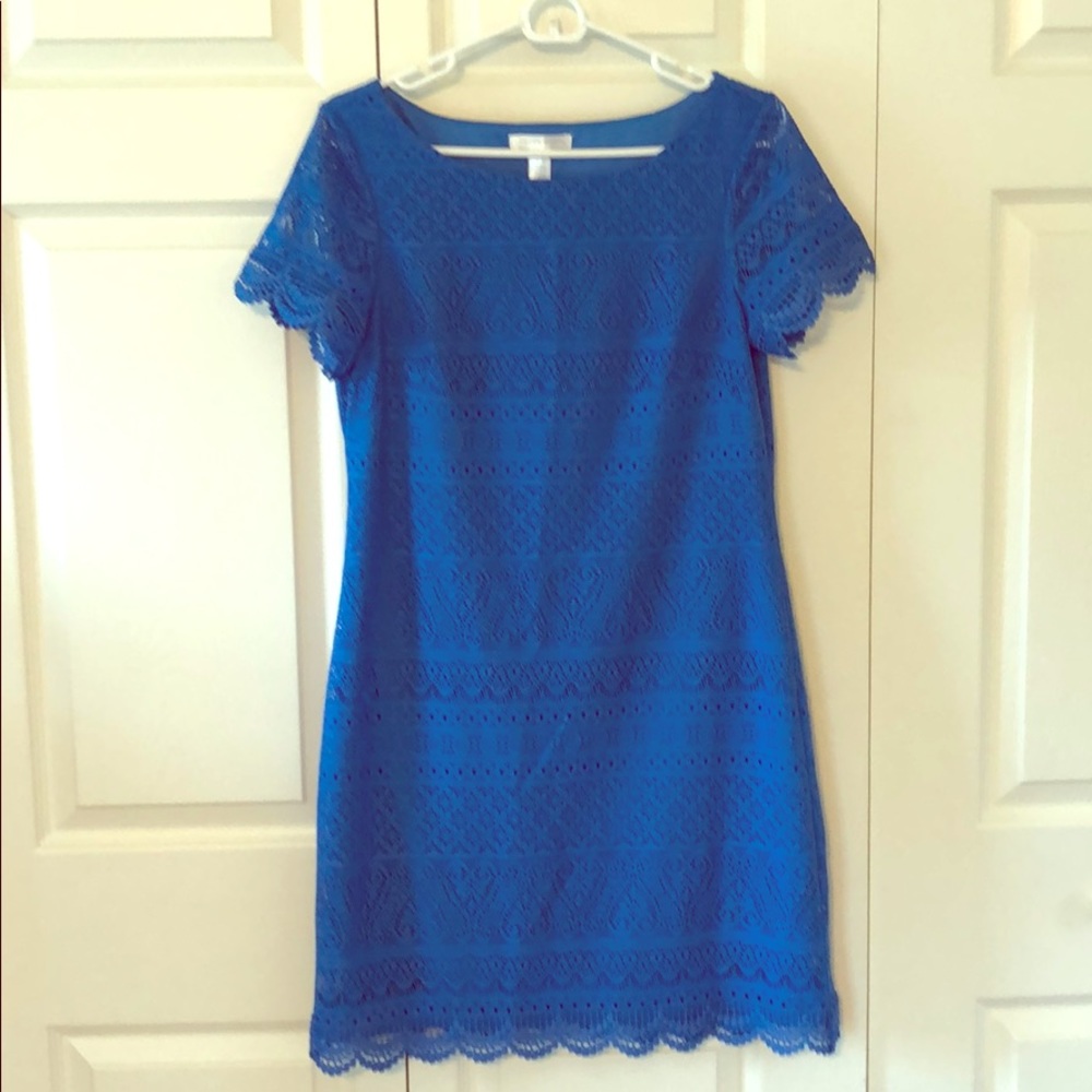 London Time Blue Lace dress